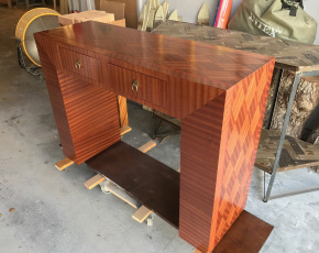 Modern Hall Table w/ Diamond Waterfall